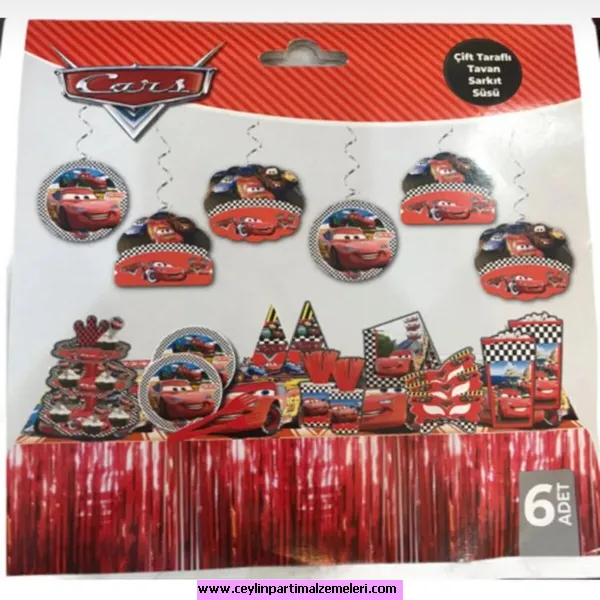 Cars Araba Temalı Tavan Sarkıt